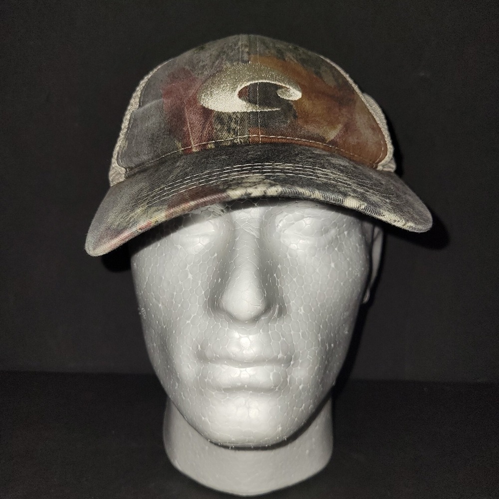 Costa Del Mar Camo Mesh Adjustable Trucker Hat Cap OSFM Camouflage